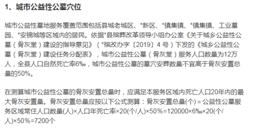 全国各地的公益性公墓建设